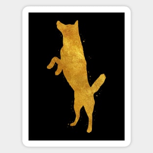 Siberian Husky golden art Magnet